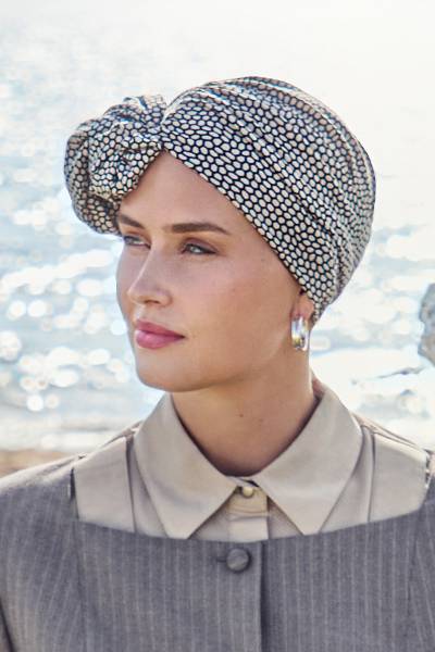 Turbante Shakti - Cuffia in viscosa di bambù - fantasia 1418-4076