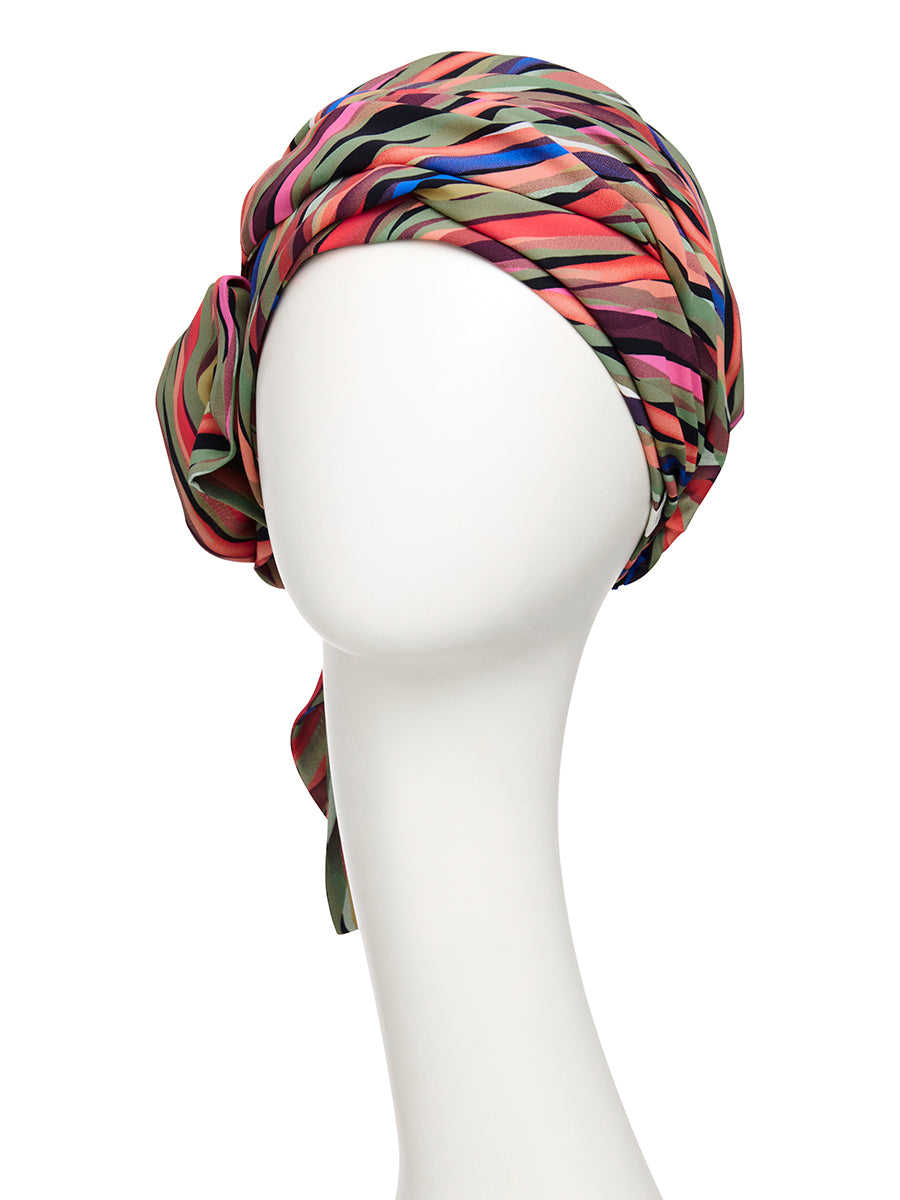 Juvela - Turbante con fascia rimovibile in poliestere/viscosa - fantasia 3042-4111