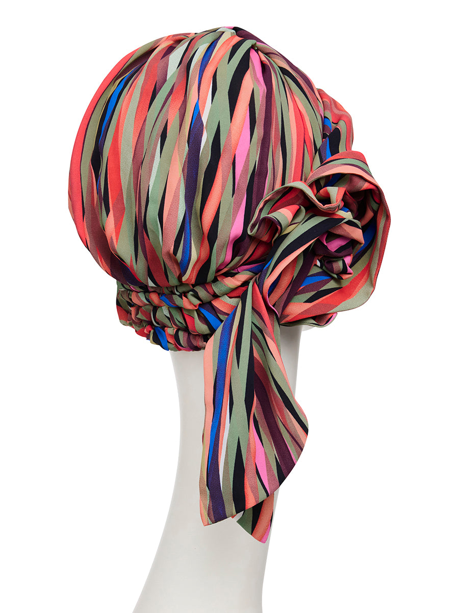 Juvela - Turbante con fascia rimovibile in poliestere/viscosa - fantasia 3042-4111